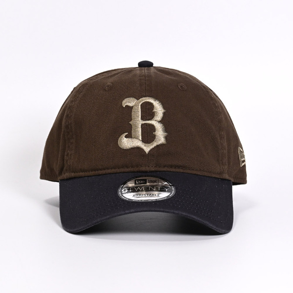 Buffaloes×NEW ERAキャップ 9TWENTY/Bロゴ ブラウン＆ネイビー×カッパー