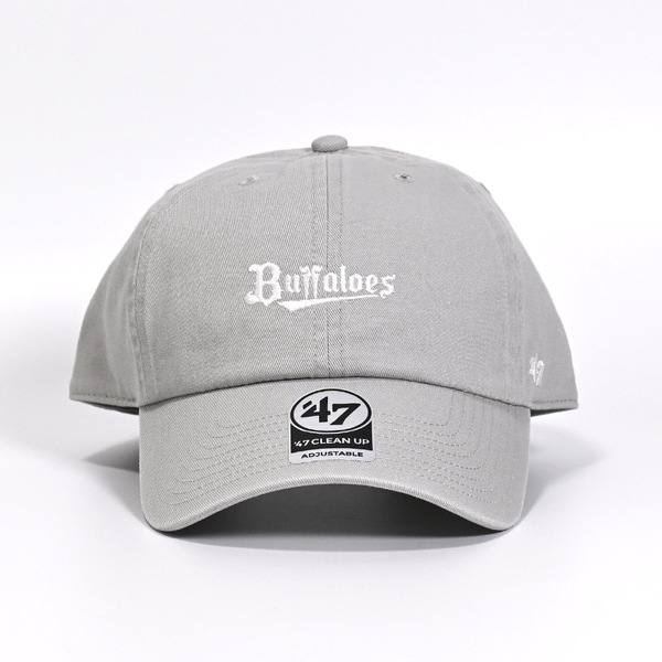 Buffaloes×’47キャップ CLEAN UP/ミニスクリプト グレー×ホワイト