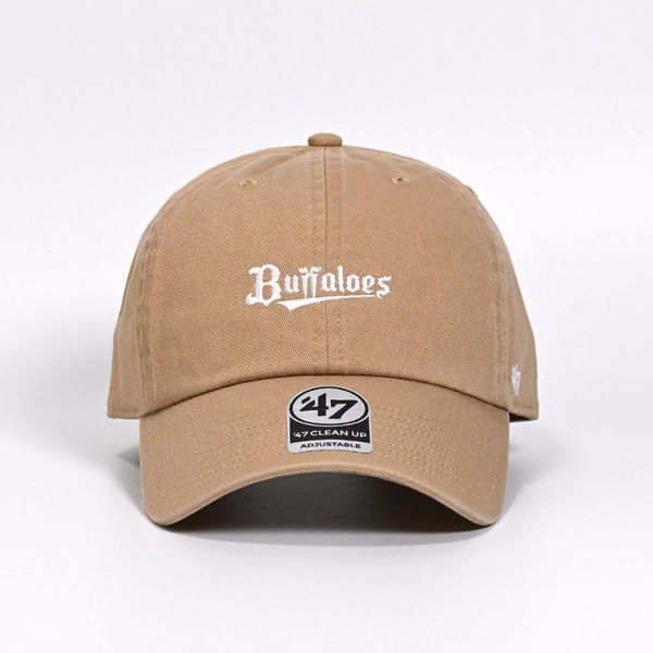 Buffaloes×’47キャップ CLEAN UP/ミニスクリプト カーキ×ホワイト
