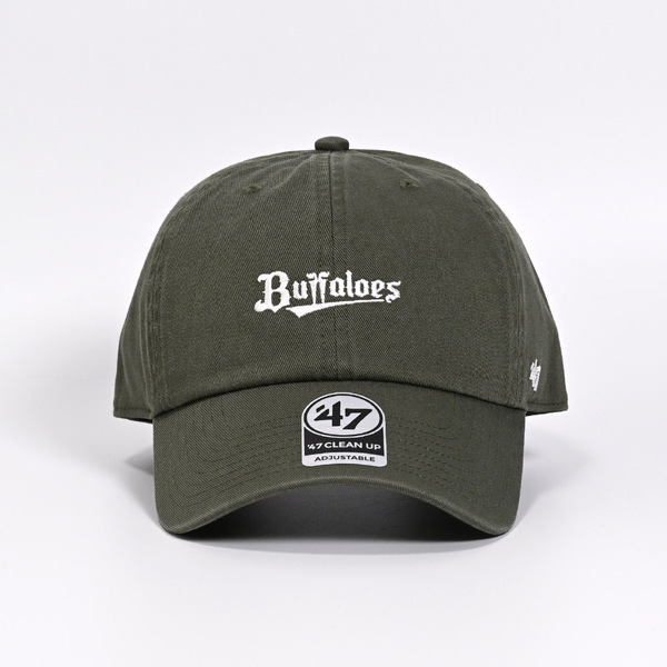 Buffaloes×’47キャップ CLEAN UP/ミニスクリプト モスグリーン×ホワイト