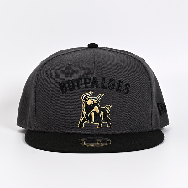 Buffaloes×NEW ERAキャップ 9FIFTY/ワード＆バファローマーク ダークグラファイト＆ブラック