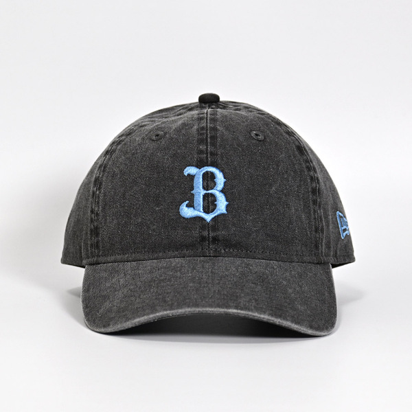 Buffaloes×NEW ERAキャップ 9TWENTY/Bロゴ（アシッドウォッシュ） ブラック×ライトブルー